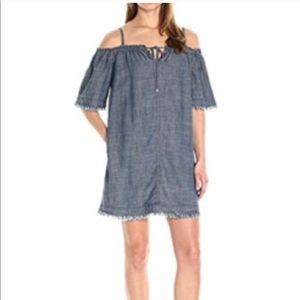 Trina Turk off the shoulder denim dress